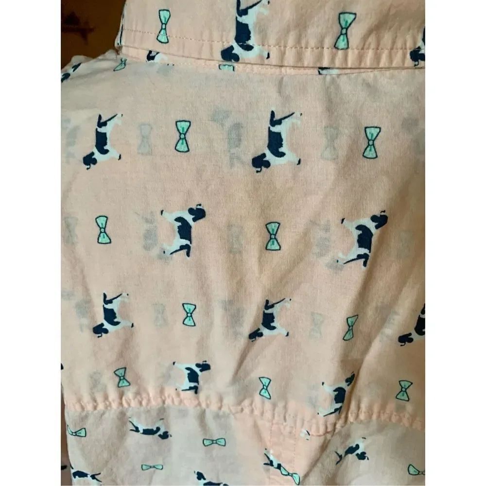 Red Camel Dog & Bow Button Up Shirt - Picture 4 of 8